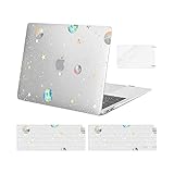 MOSISO Compatible with MacBook Air 13 inch Case 2020 2019 2018 Release A2337 M1 A2179 A1932 Retina Display with Touch ID, Plastic Planets Stars Hard Shell&Keyboard Cover&Screen Protector, Transparent