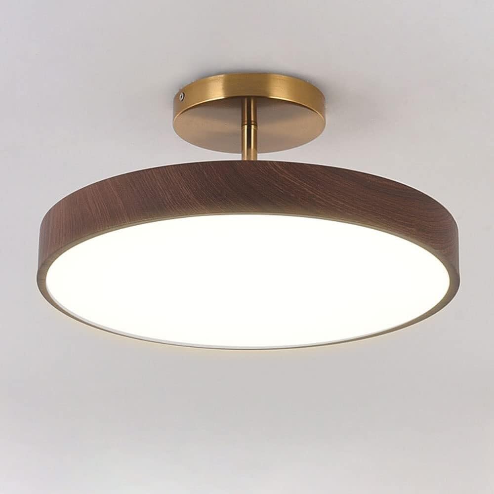 Nordic LED Ceiling Light Fixture，Chandelier, Indoor Round Ceiling Lamp Flush Mount Ceiling Light Ultra Thin Wooden Ceiling Lights Living Room Kids Room Ceiling Lighting