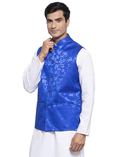 Image of Badoliya & Sons Men's Brocade Zari Nehru Jacket /Waist Coat
