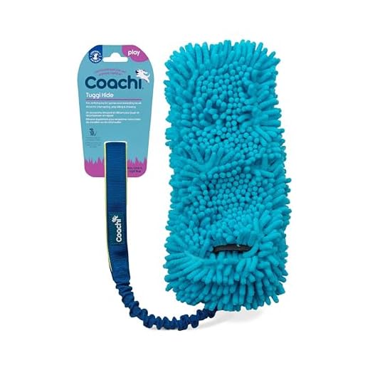 Coachi Tuggi Hide, Juego interactivo, Resistente y cómodo, Asa y goma elástica, Adiestramiento con recompensas, Llame a su perro, Evita que muerda y mastique, Mayor agilidad. Para perros y cachorros.