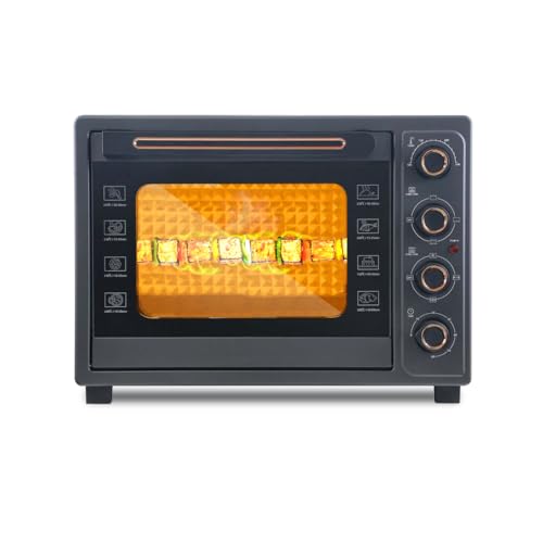 Pigeon Oven Toaster Grill 50 Liters OTG with Rotisserie, Oven Toaster and Grill for Grilling and Baking Cakes (Grey)
