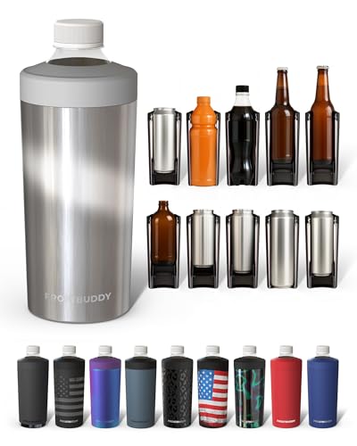 Image of Frost Buddy XL Can Cooler - Fits 12 /16 /20 /24 oz Cans & Bottles (Moonstone) | Keeps drinks chilled 12+ hrs | No sweat, no condensation | Fits slim & standard cans | Durable, portable design