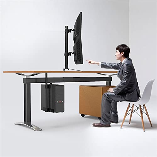 Soporte para CPU ajustable para montaje bajo escritorio - Soporte universal de acero para torre de PC con giro de 360° y ancho y alto ajustables miniatura 6
