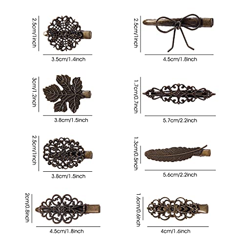 Pack 32 Pinzas de Metal Vintage y Retro en Bronce y Plata miniatura 7