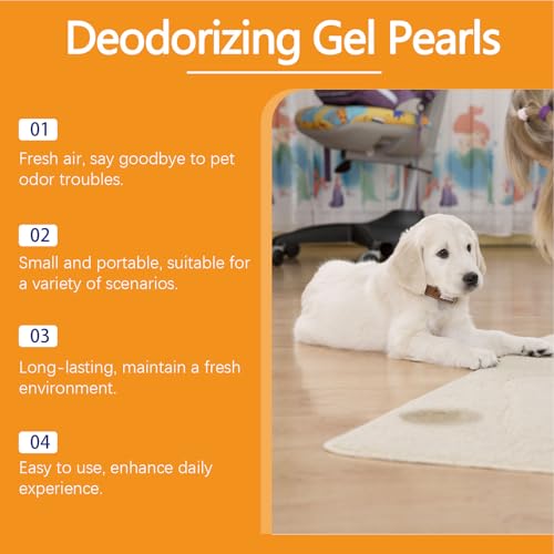 Perlas de Gel Desodorante - Perlas Perfumadas de Frescor Duradero - Absorbeolores para Perros | Para Baño Barcos Caravanas Zonas Mascotas Hogar Gato Perro - Imatge 8