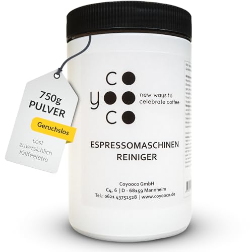 COYOOCO Espressomaschinen Reiniger | Ideal zur Reinigung von Siebträgermaschinen & Barista Zubehör - Kaffeefettreiniger | Entfernt effektiv Fett & Ablagerungen | 750g