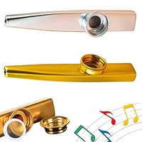 Kazoo,Kazoo Metall, Kazoo Membran Metallkazoo Musik Kazoo Percussion Instrument Metall Kazoo Vorschulspielzeug Musikgeräte für Kinder