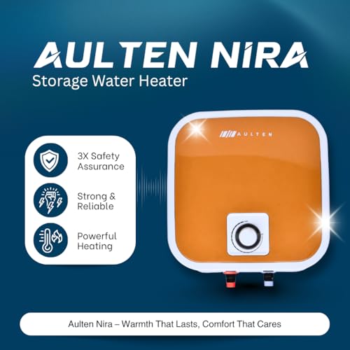 Image of Aulten 5 Star Rated 15L Storage Water Heater (2000W, Glassline Tank, Rust-Proof Body, 8 Bar Pressure, Triple Safety Protection)