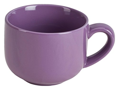 24 ounce Extra Large Latte Coffee Mug Cup or Soup Bowl with Handle - Purple Violet