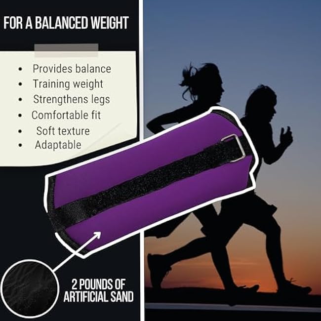 FUXION Adjustable Ankle Weights 1.5/2.0/2.5 lbs Pair, Fully Adjustable for Ankle Wrist Arm or Leg, for Training Warm-up Pilates Gym Accessories