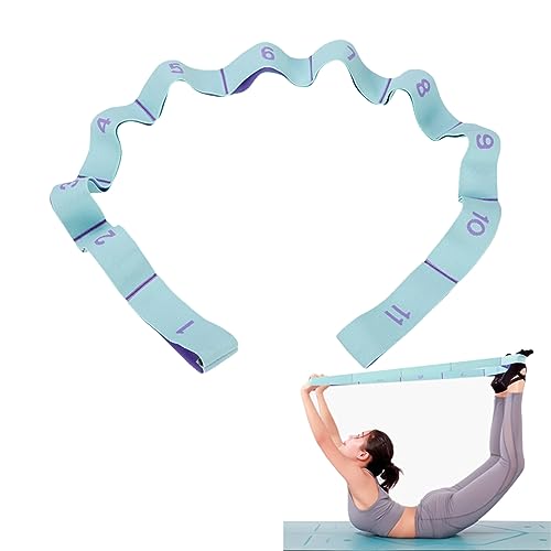 Cintura di Resistenza Elastica, Ceinture Elastiche Fitness con 11 Loops, Yoga Stretching Cintura per Bambini e Adulti-Bande Fitness per Pilates, Stretching, Danza e Allenamento