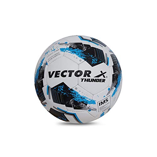 Vector X Rubber Thunder Football (Size-5) (Grey-Blue-Black)