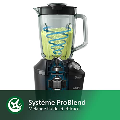 Philips 3000 Series Blender Technologie ProBlend Crush 2 Système ProBlend Capacité effective de 1 25 2 réglages de vitesse et fonction Pulse HR229141 - vue 4