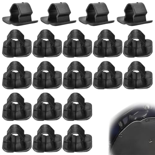 Image of Pack of 20 Plastic Bonnet Holder, Fixing Clips for Bonnet Engine 0046804433, Plastic Hood Hood Insulation Clip Rivet Retainer Compatible