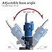 Yuecoom Woodworking Trimmer Router Aluminum Alloy Base, 65mm / 2.6in Adjustable Angle Router Base Trimmer Protective Base Woodworking Accessories for Groove Cutting Jig Templates