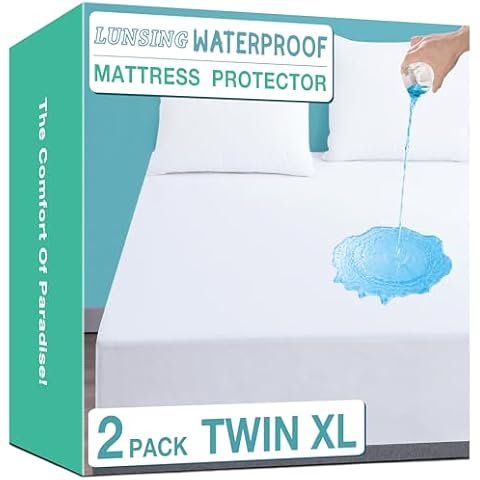 Lunsing Waterproof Twin XL Mattress Protector Cover