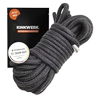 KINKWERK Bondageseil aus Baumwolle | Weiches und Robustes Baumwollseil für Fesselspiele | BDSM Sexspielzeug für Paare (10m)