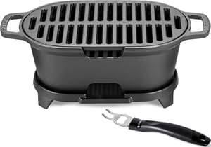 IRONMAX Mini Hibachi Holzkohlegrill Gusseisen