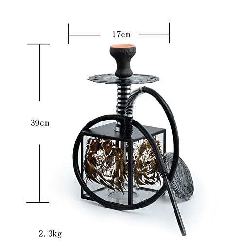 wzwyyds Cube Shisha Hookah Sets mit LED-Licht Micro Modernes Acryl Square Shisha Shisha Pfeifenset Shisha Shisha… – Bild 7