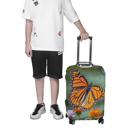 Luggage Covers Anti-Scratch Suitcase Cover Monarch Butterflies Washable Elastic Suitcase Protector Travel Luggage Protector Covers Carry On Luggages Cover XL (30-32 inches) 7