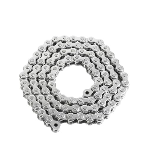 Generic 1/1.524Meter 304 Stainless Steel Short Pitch Roller Chain, Industrial Transmission Chain 04C 05B 06B 06C 08B 08A 10A 10B 12A MINGPING (Size : Length 1.5m, Style : 08A)