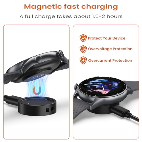 Image of Tobfit Charger for Amazfit Bip 6 /Active 2, Magnetic Charging Cable Cord for Active 2, Amazfit Bip 6 Smart Watch (3.3ft /1m)