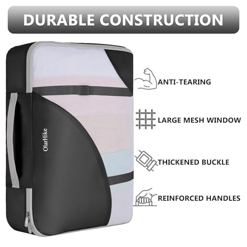 Image of OlarHike 8 Set Packing Cubes for Travel,Gifts for Women Mom,Anti-Tearing Suitcase Organizer,with Over 1000 pcs Mesh Holes,Vacation Essentials & Accessories for Cruise Ship