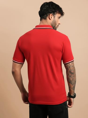 Image of Lux Nitro Men's Dry Fit Polo T-Shirt | Microfiber Sports Collar T-Shirt | Moisture Wicking, Breathable & Quick Dry | Stylish Casual & Gym Wear