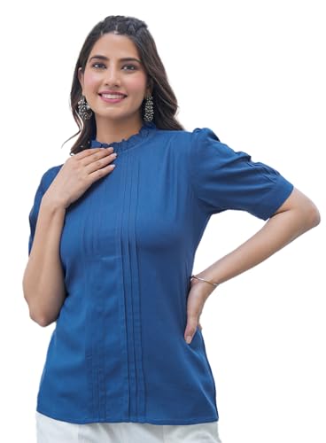 Image of Yash Gallery Women Rayon Regular Fit Top