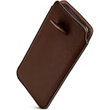 ONEFLOW Liberty Case für iPhone 6s / iPhone 6 Handy Einsteckhülle mit Rückzugfunktion, PU Leder Handytasche, Schutzhülle mit Lasche, Sleeve Etui Hülle zum Einstecken, Dunkelbraun