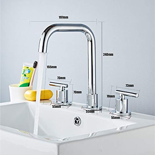 Robinet d'évier de salle de douche pour eau chaude et froide mitigeur chic - 2