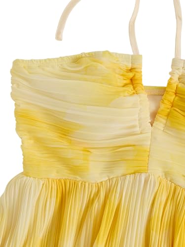 Image of SOLY HUX Women's Tie Dye Cami Dress Halter Backless Sleeveless A Line Short Summer Dresses Sundress