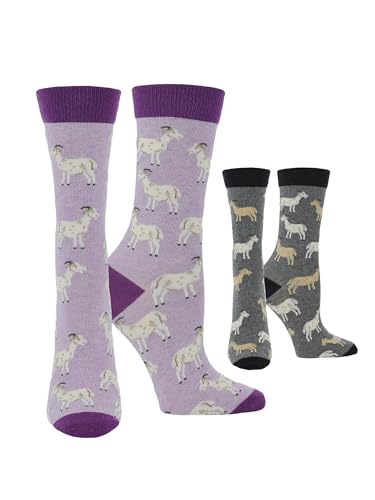 Goat Socks for Women - Goat Lovers Gift - 2-Pack or 1-Pack
