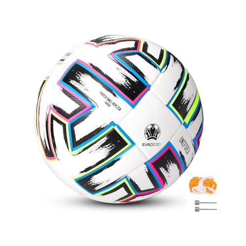 JERZOU Balón de Fútbol, Balone de Futbol No. 5, Fútbol de Entrenamiento, Balón Número 5 Estilo Copa del Mundo, Usado para Competiciones y Entrenamiento(B)