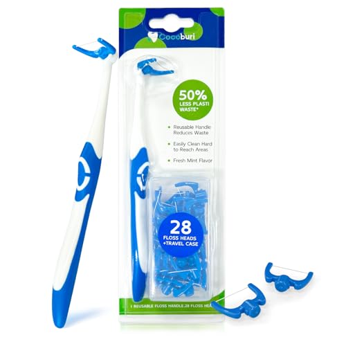 Extra Clean Dental Floss Kit|Professional Oral Care Flosser|Ergonomic Handle|BPA Free|Mint|One Flosser & Flosser Refill Head 29 ea