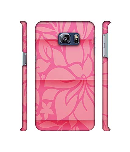 Image of Amazon Brand - Solimo Designer Pink Flower Banch Print On Cloth 3D Printed Hard Back Case Mobile Cover for Samsung Galaxy S6 Edge Plus