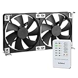 RV Refrigerator Fan, Briidea 12V RV Fridge Ventilation Cooling Fan 5.5'(140MM), Dual-Mount Kits to fit All RV Vents Ideally US RVs, with Dual-Mode Controller for Added Convenience