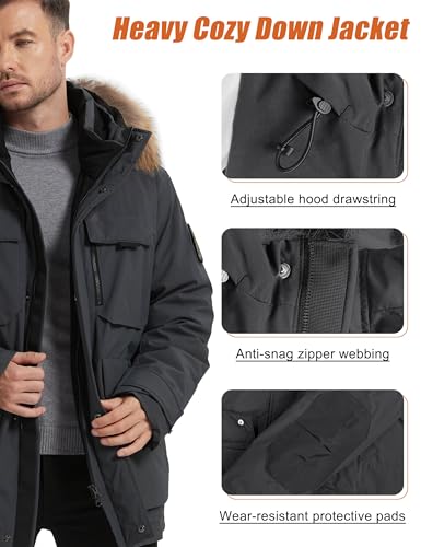 Image of HARD LAND Men's Down Jacket Packable heavy parka Jacket