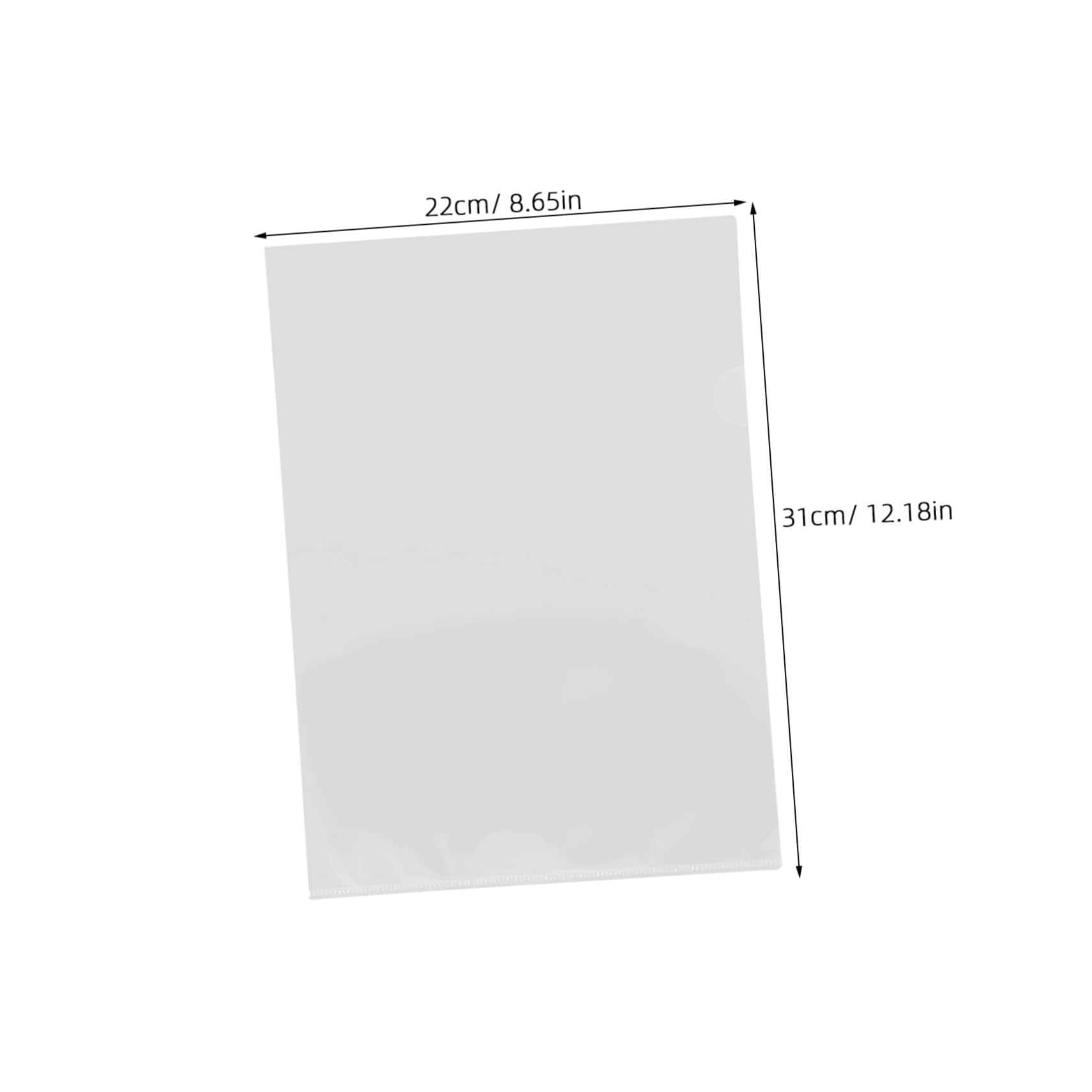 100 Stück Dokumentenmappe Transparent Klarsichthüllen Wasserfest Papier Organizer für Büro Schule Dokumententaschen Schutzumschläge