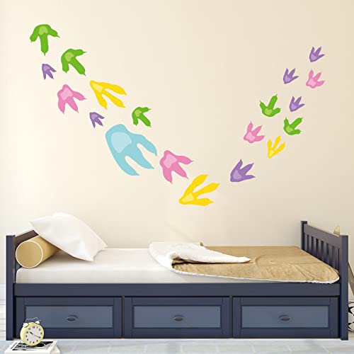 Fumete 48 Pcs Dinosaur Wall Decals Dinosaur Footprint Stickers For Floor Removable Dinosaur Decor For Bedroom Bathroom Dinosaur Feet Room Decor For Kid Nursery Birthday Party #TOP4