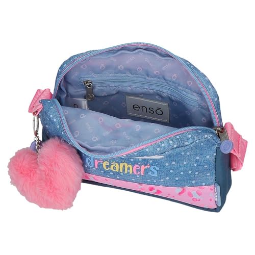 Enso Dreamer, Kulturtasche, Umhängetaschen, Perfekt Zum Organisieren, mehrere Fächer., Blue, shoulder bag4