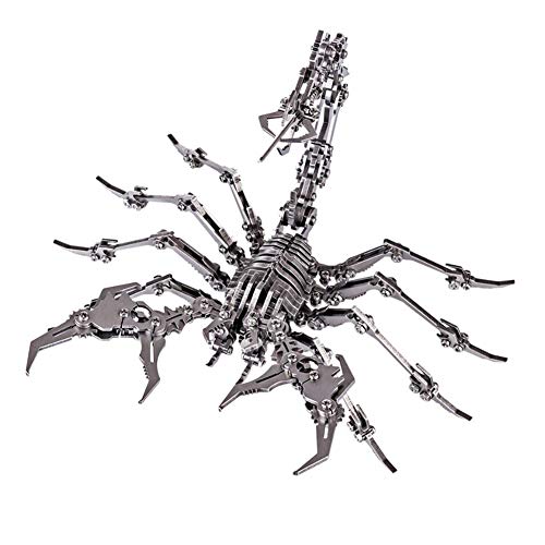 Puosuo 3D Metal Puzzle Scorpion Diy Model Kit, Puzzle Jigsaw Scorpion King 3D Stainless Steel Ornaments #TOP6