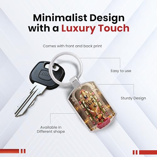 Image of Stylish Metal Keychains with Permanent Glossy Print - Inspirational Quotes & Spiritual Designs - Perfect Key chains for loved ones, Personal Use, Gifts & Return Gifts