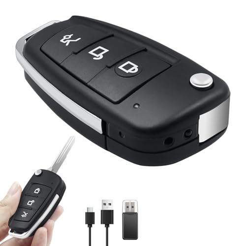pokurui Camera Espion, Mini Camera Espion sans Fil 1080P HD, Portable Keychainavec Cachée Cam pour L'enregistrement Vidéo et la Prise de Photos avec Détection Mouvement/Vision Nocturneet