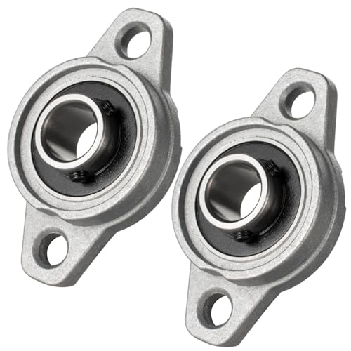 KCNOFNC 2 Stück Stehlager 12mm Innendurchmesser, kugelgelagertes Flanschgehäuse,Lagerbock mit Kugellager, Gehäuselager, Lager Gehäuse