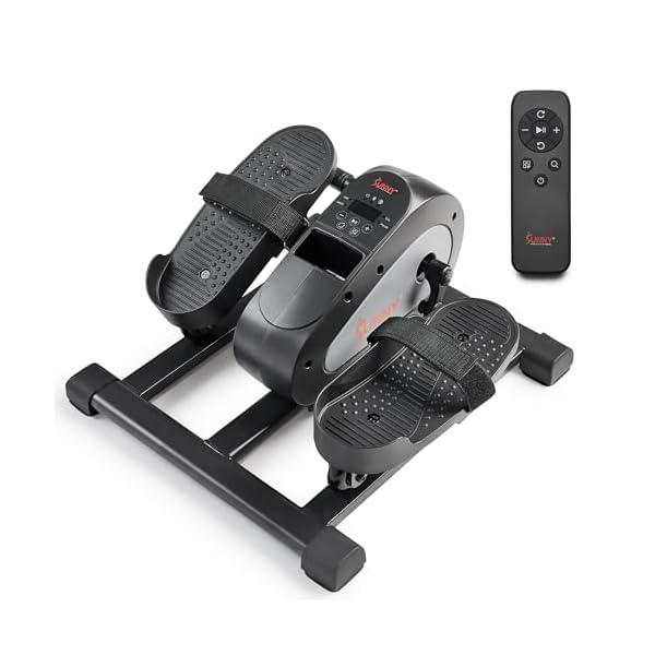 Sunny health fitness smart motorized mini elliptical trainer wremote control indoor under desk pedal exerciser for seniors mobility cardio workout free sunnyfit app bluetooth linksf e324028  urban country home decor