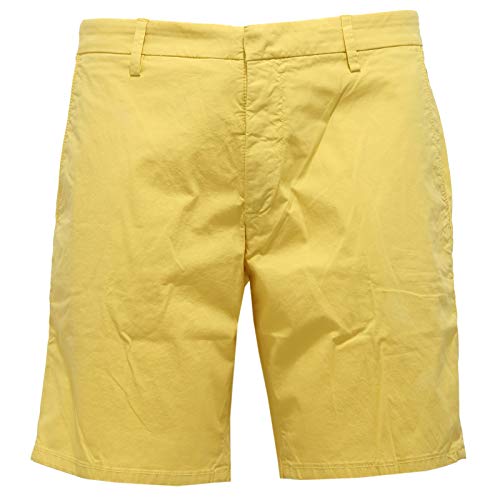  DONDUP 2759Z Bermuda Uomo Slide Button Yellow Cotton Shorts Man [35]