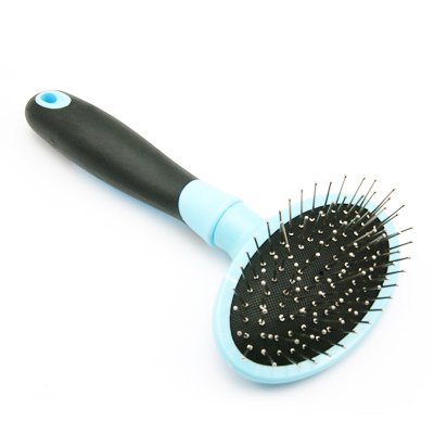 Pet Fur Grooming Shedding / Brush Comb Rake / Dog Cat Long Short Hair / Soft Bottom Ball Pin Small / Blue