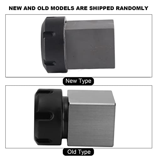 Foto von Hochgenauer CNC Spannzangenfutterblock für ER25, ER32, ER40 - Vierkant Werkzeughalter aus silbernem Kohlenstoffstahl, Präzisionszubehör für Drehmaschinen