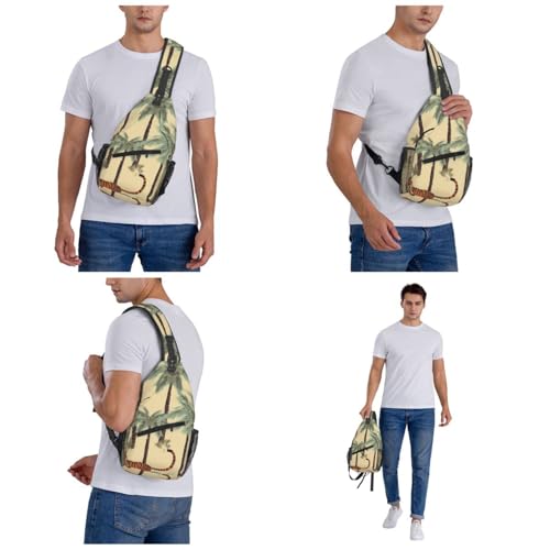 Mochila Pequeña Tipo Bandolera Negra para Senderismo miniatura 7